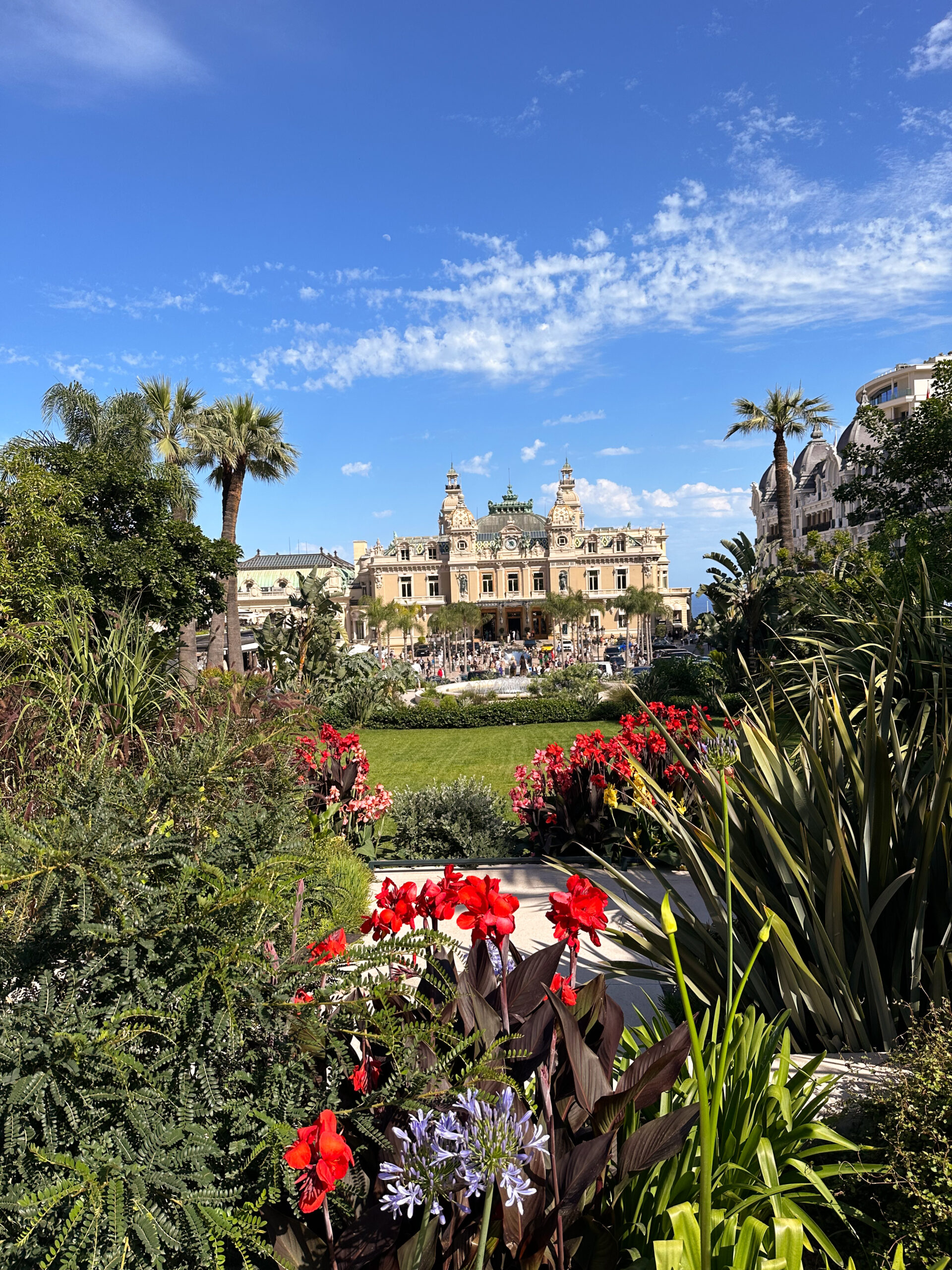 vue du jardin du casino