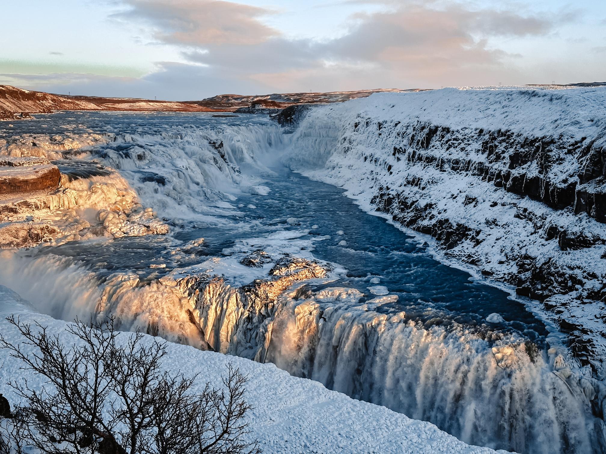 les chutes de Gullfoss