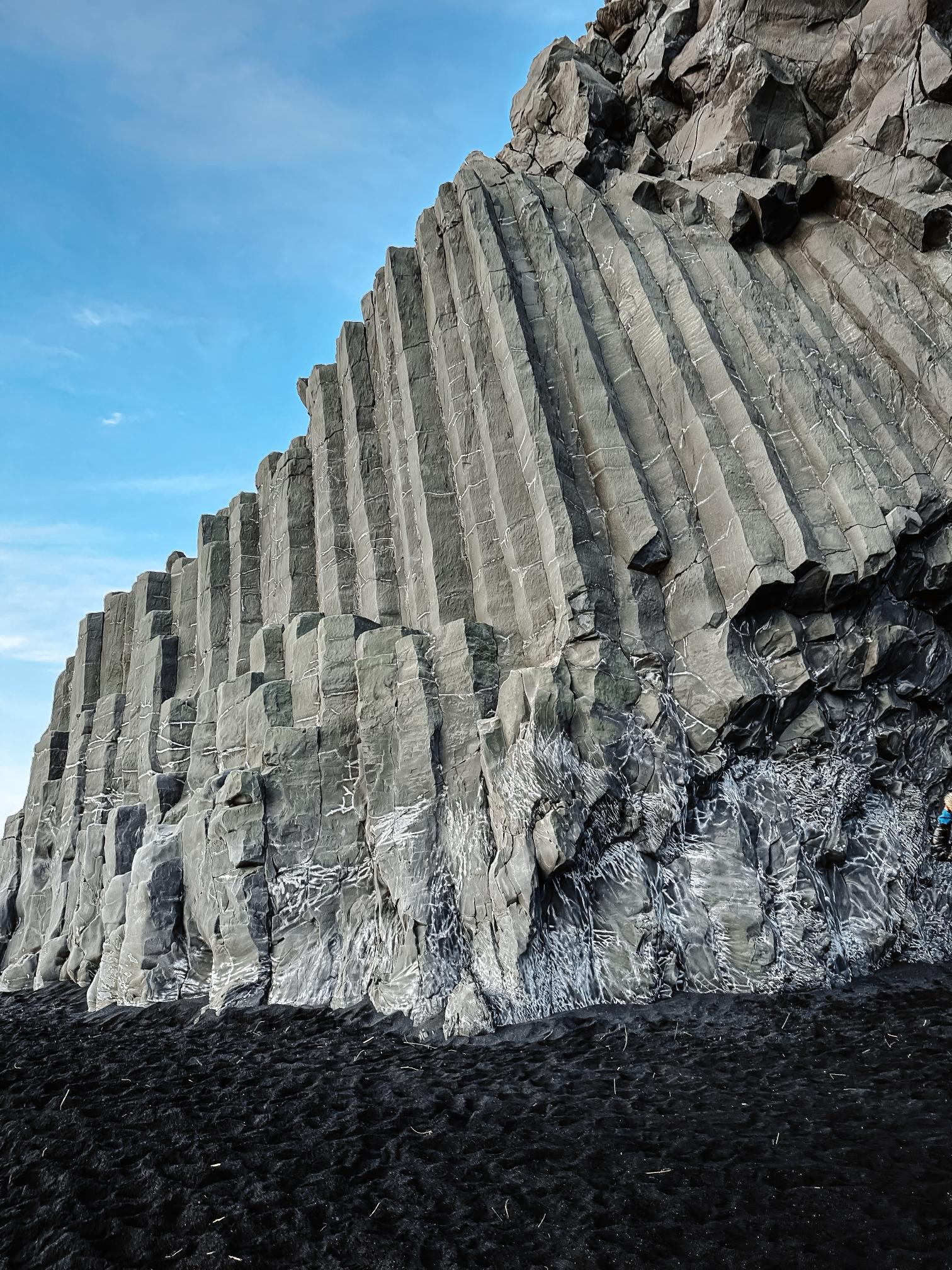 black sand beach