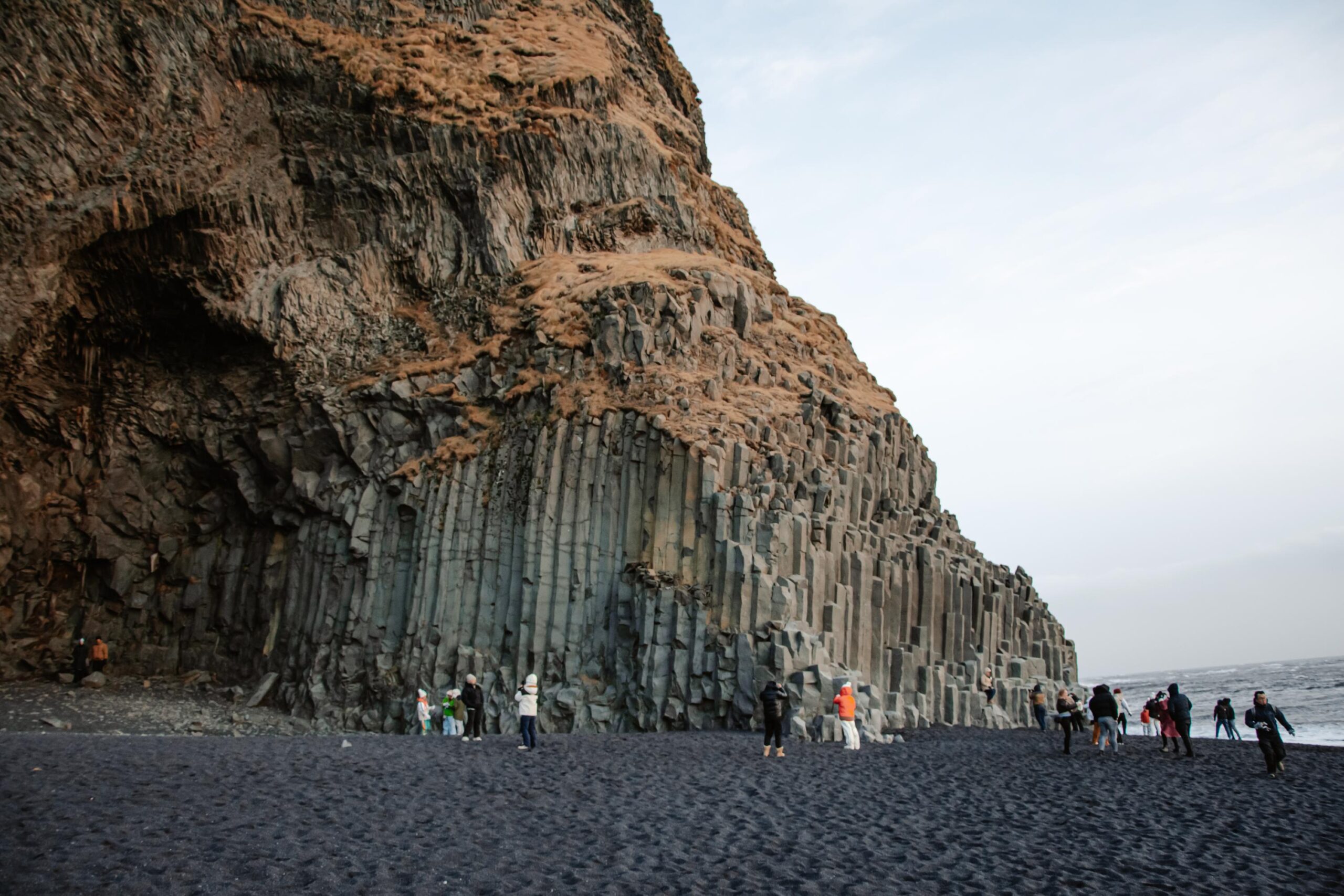 black sand beach