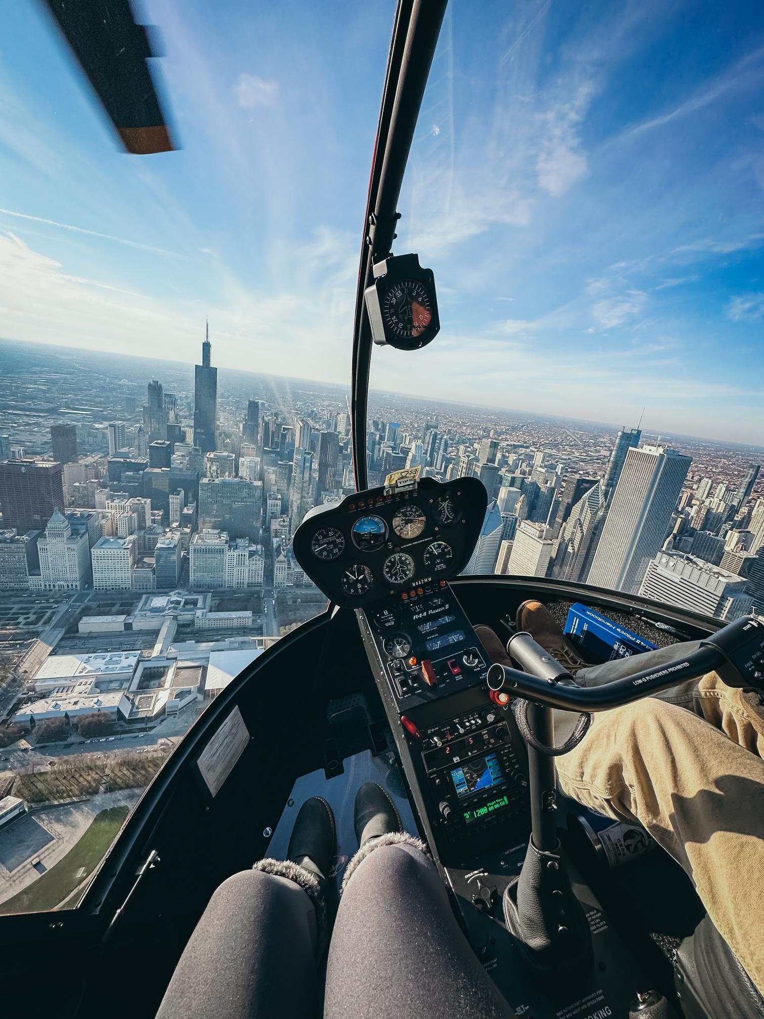 vue de l'hélicoptère