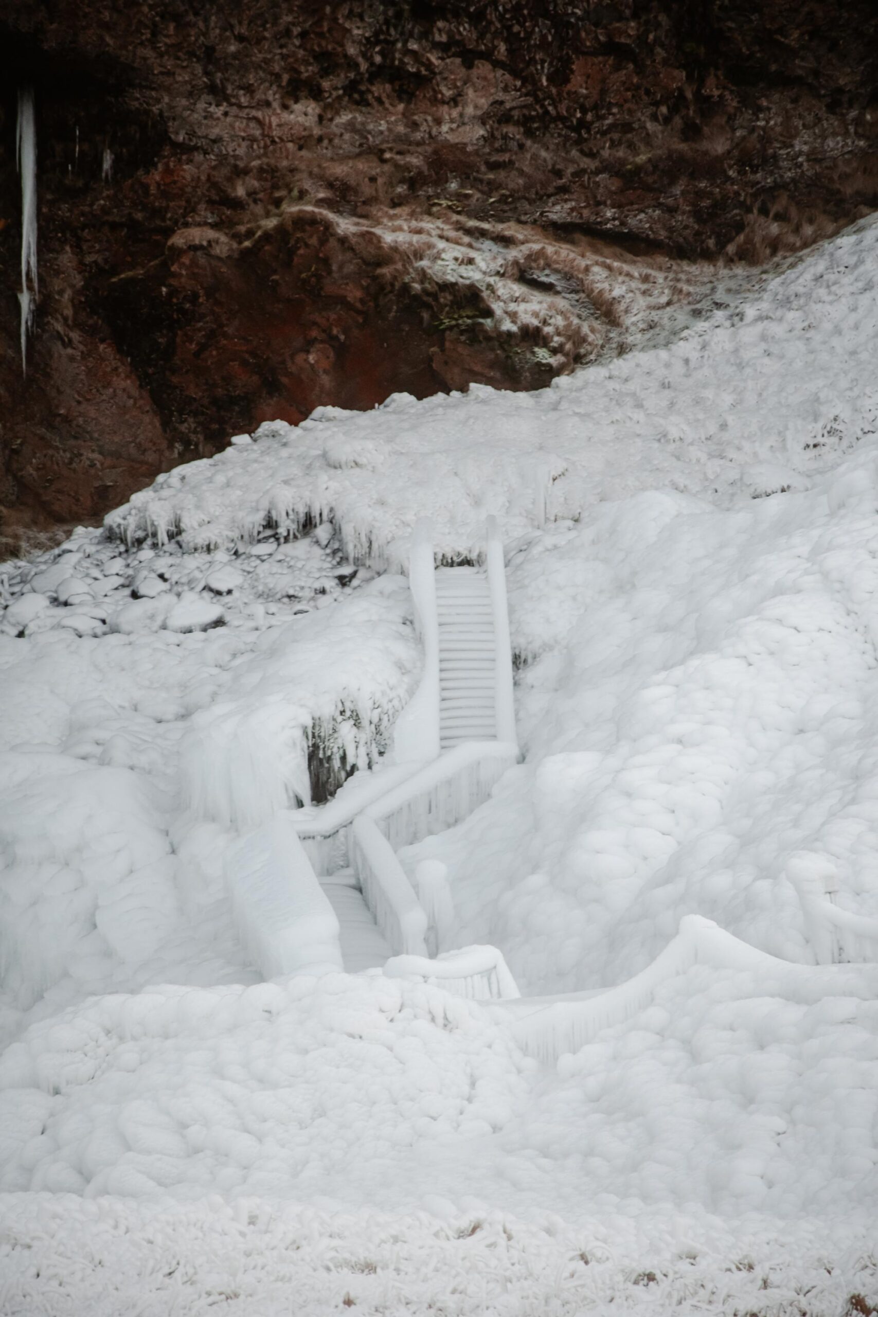 escalier gelé