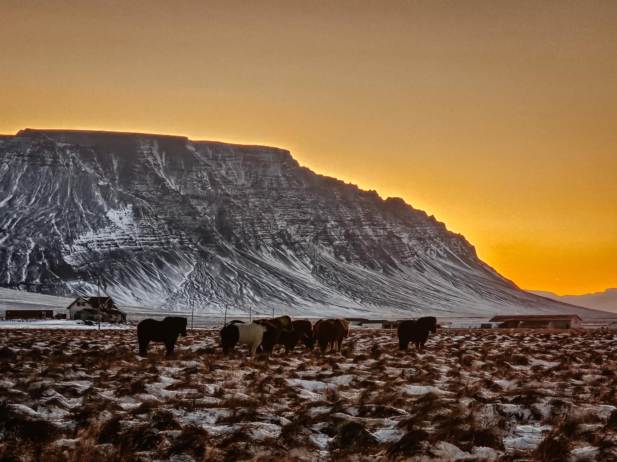 lever du soleil en Islande