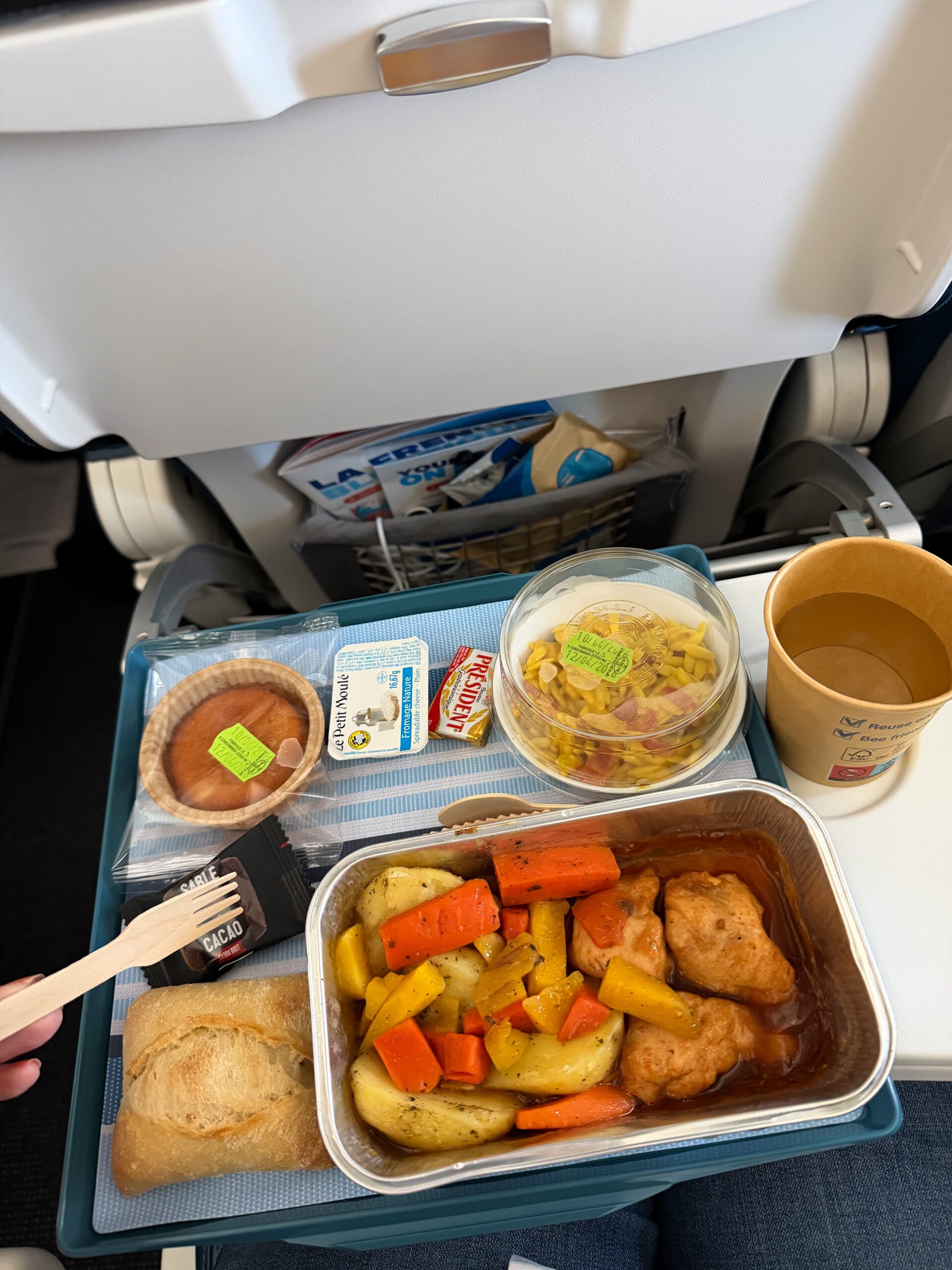 plateau repas dans l'avion