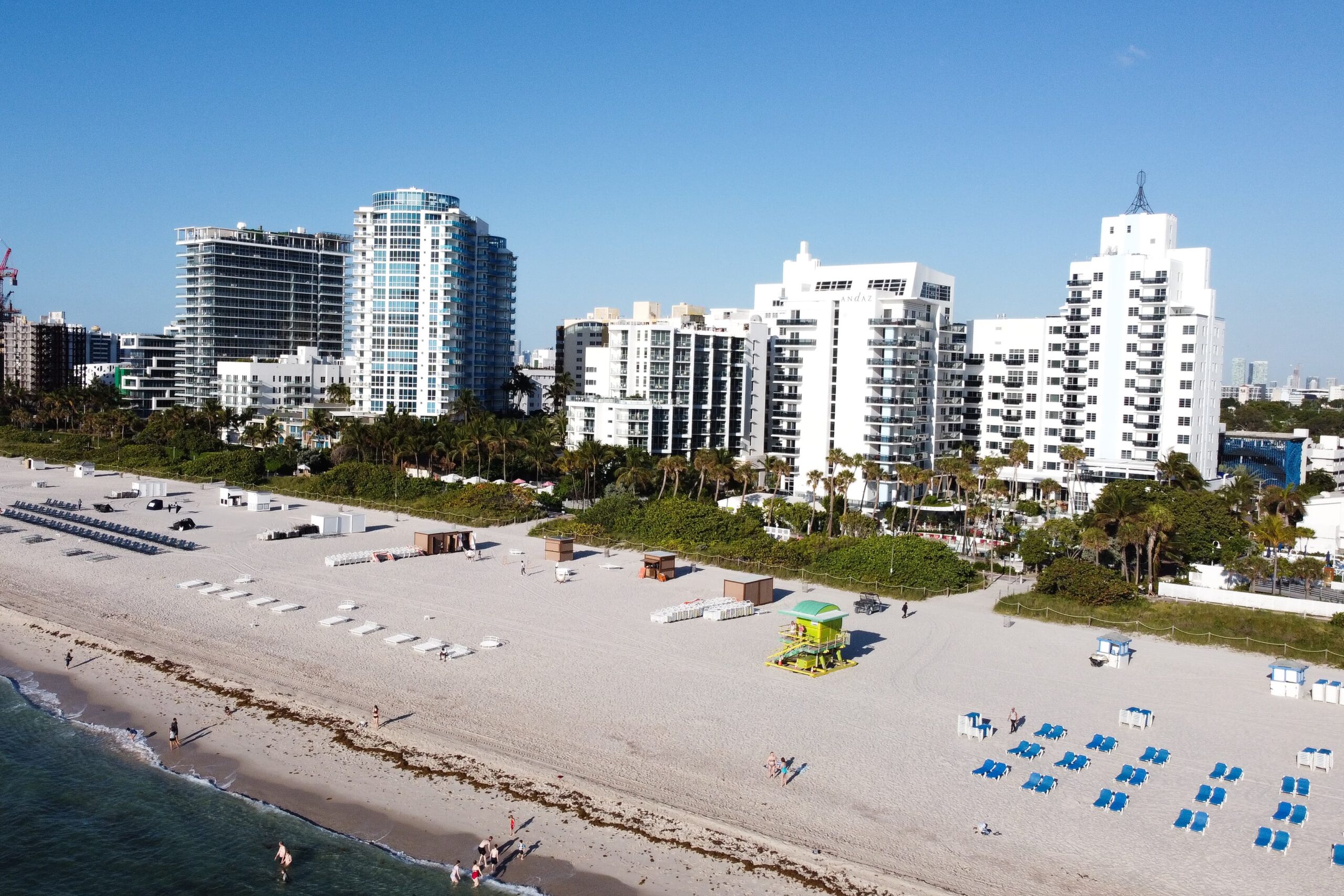 vue avec un drone sur miami